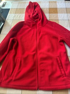 Calvin Klein Red Performance Fleece Pullover